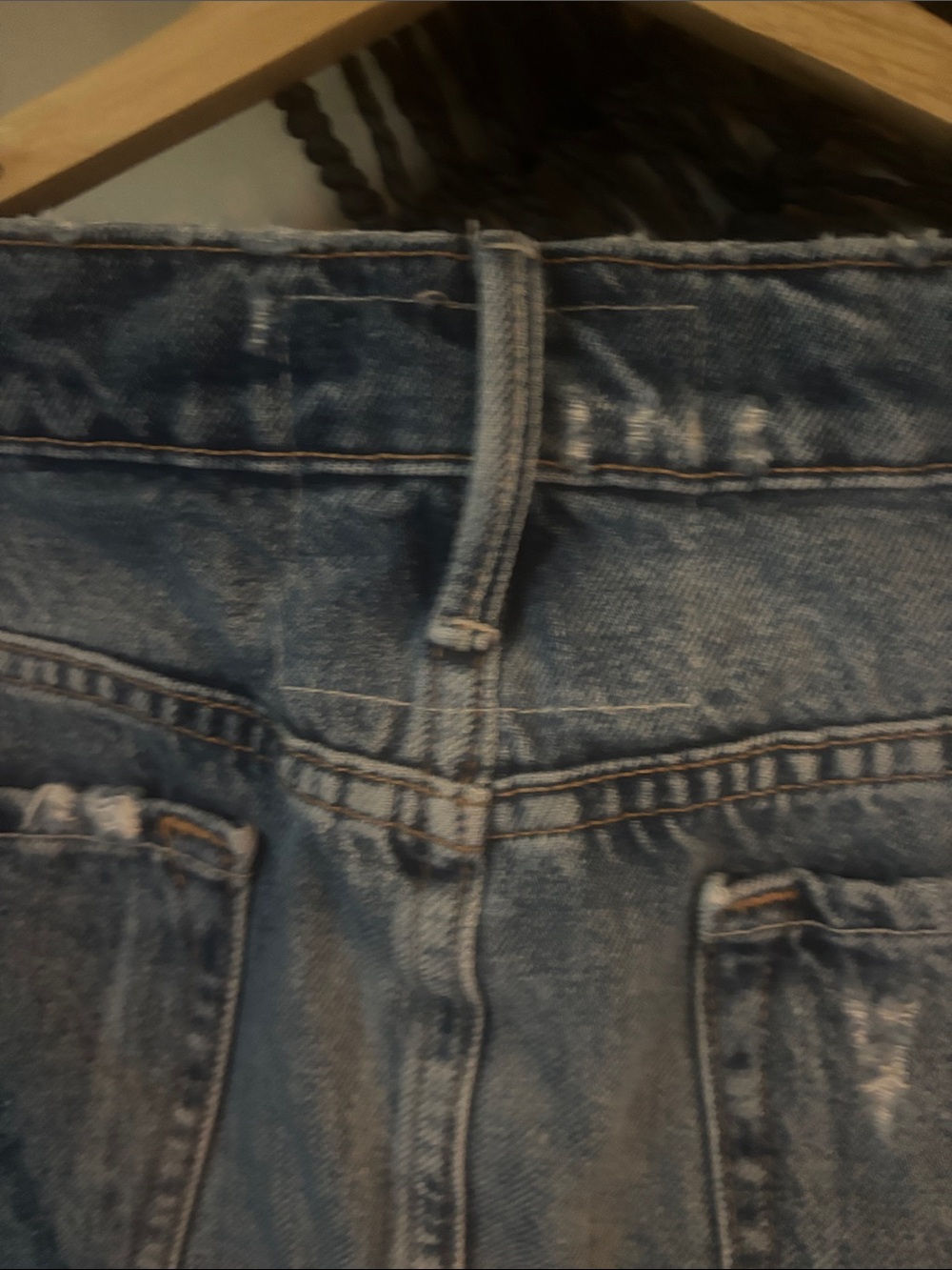 MOTHER Distressed Light Blue Denim Mini Skirt - Picture 9 of 12